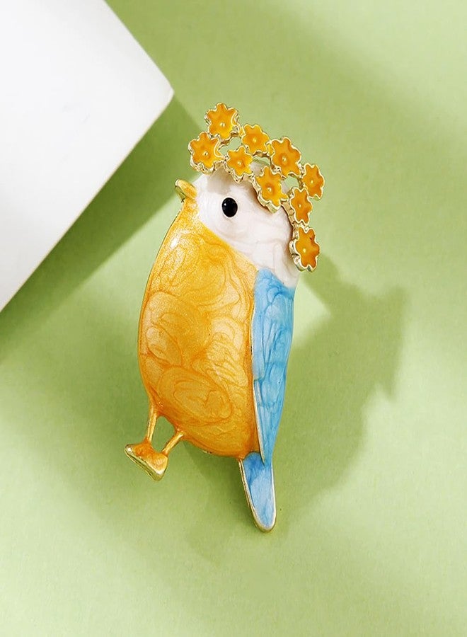 MXUHUI Animal Brooch Pins Set Women Vintage Crystal Enamel Pin Rhinestone Peacock Bee Fish Bird ladybird Cat Retro Insect Shape Pins Jewelry for Men Christmas Mother's Day Xmas Gift (Bird) - Image 3